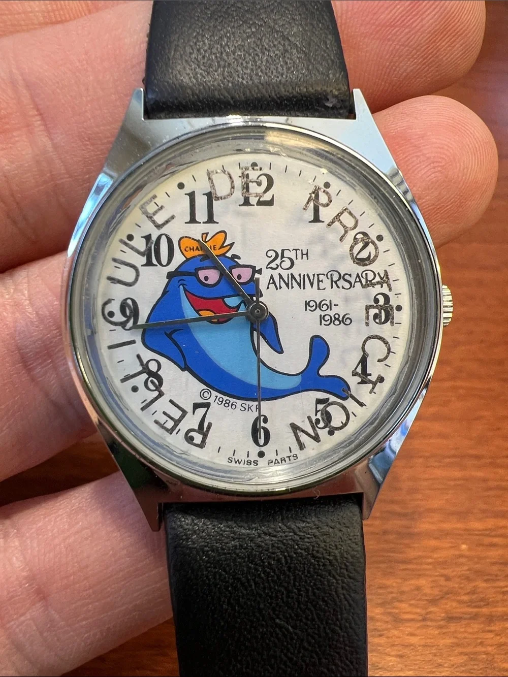 “Chicken of the Sea” 25th Anniversary Black Leather Strap Watch
